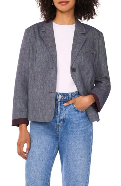 Halogen ® Two Button Cotton Blazer In Black