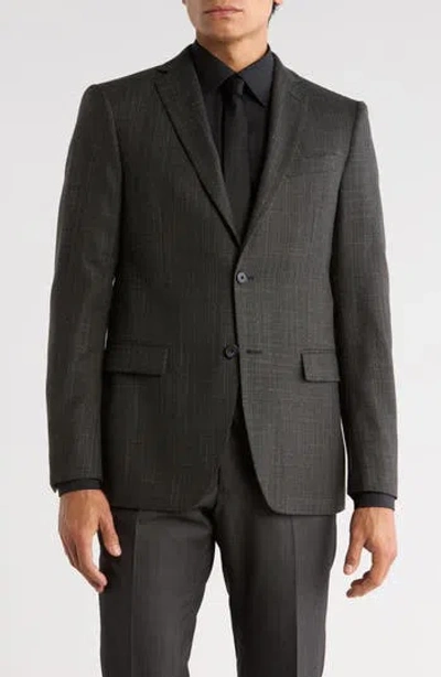 John Varvatos Star Usa Plaid Knit Sport Coat In Black