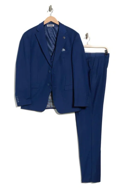 Zegarie Indigo Mélange 3-piece Suit In Purple