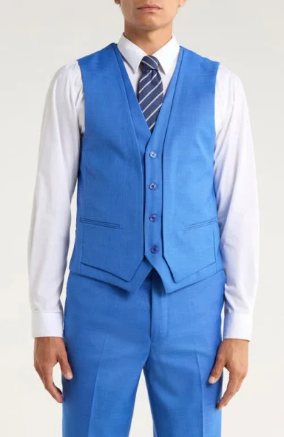 Zegarie Blue Pastel Mélange 3-piece Suit In Blue