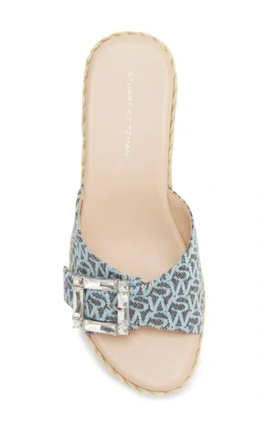Stuart Weitzman June 75 Wedge Slide Sandal In Multi
