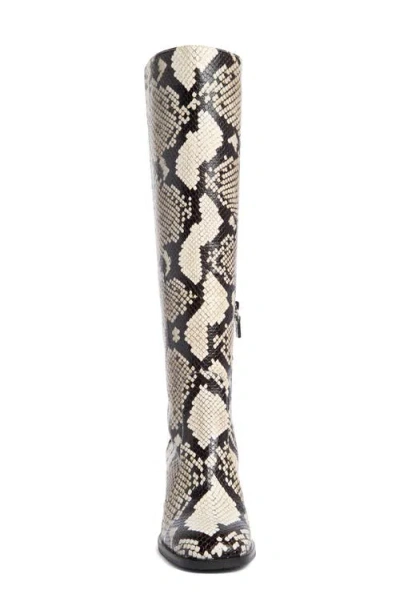 Stuart Weitzman Nola Snake-embossed Leather Knee-high Boot In Multi