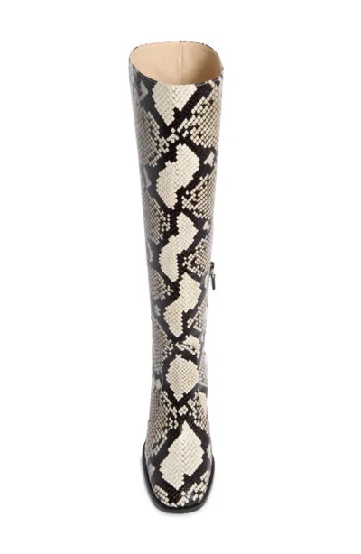 Stuart Weitzman Nola Snake-embossed Leather Knee-high Boot In Multi