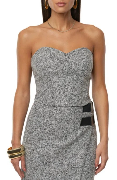 Jluxlabel All You Need Bandeau Corset Top Co-ord In Gray