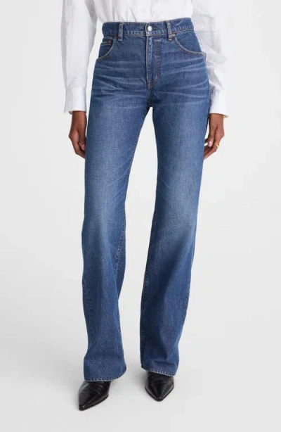 Madewell Relaxed Fit Bootcut Jeans In Blue