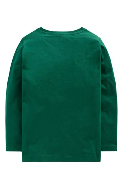 Mini Boden Kids' 3d Novelty Long Sleeve Cotton T-shirt In Green