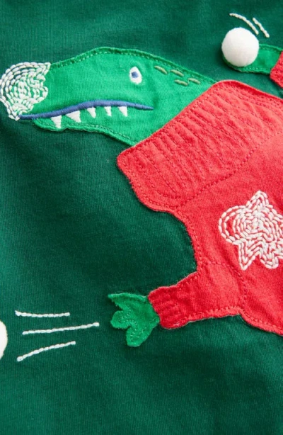 Mini Boden Kids' 3d Novelty Long Sleeve Cotton T-shirt In Green