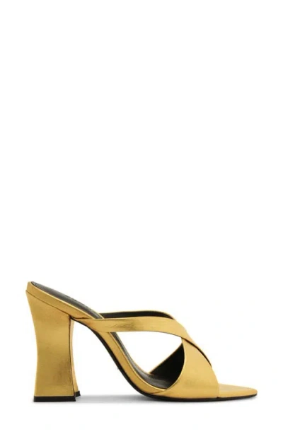 Schutz Glenda Mule Heel In Gold, Women's At Urban Outfitters In Gold