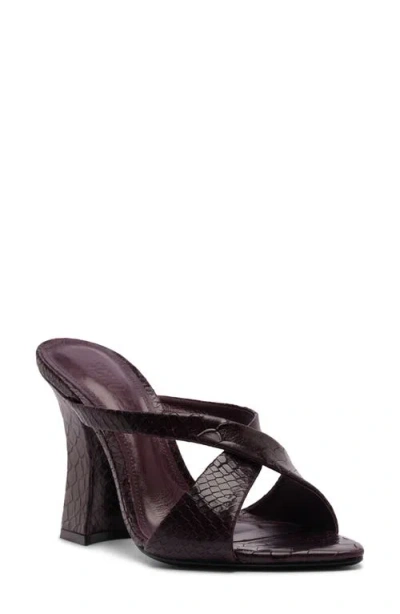 Schutz Glenda Mule Heel In Dark Plum, Women's At Urban Outfitters In Purple