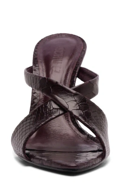 Schutz Glenda Mule Heel In Dark Plum, Women's At Urban Outfitters In Purple