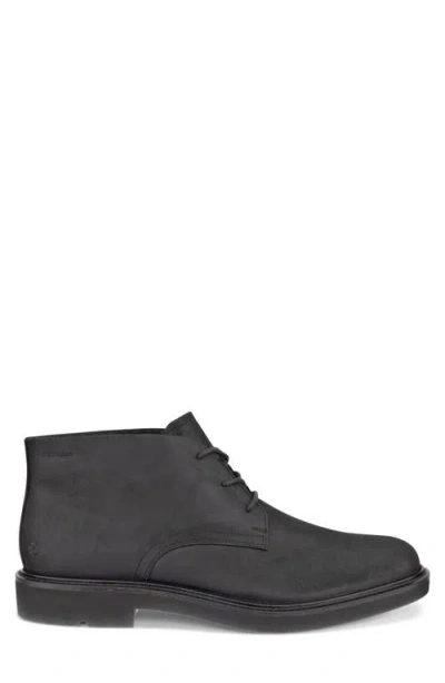 Ecco Metropole London Waterproof Suede Chukka Boot In Black