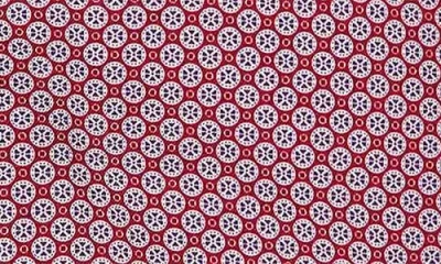 David Donahue Regular Fit Geometric Print Cotton Dobby Dress Shirt In Multi