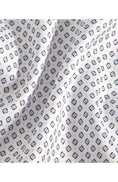 David Donahue Regular Fit Microgeometric Print Cotton Dobby Dress Shirt In Multi