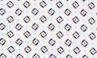 David Donahue Regular Fit Microgeometric Print Cotton Dobby Dress Shirt In Multi