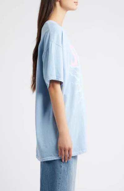 Merch Traffic Sublime Classic Logo Cotton Graphic T-shirt In Blue