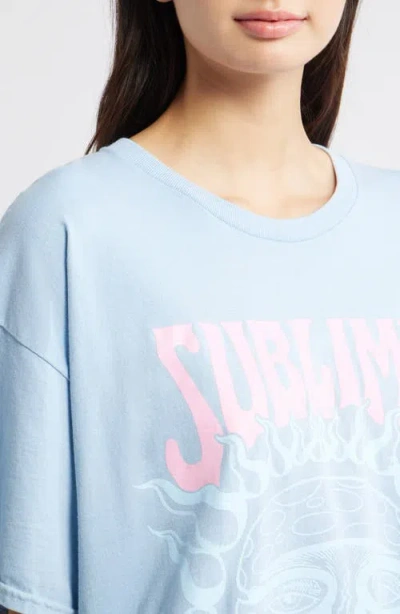 Merch Traffic Sublime Classic Logo Cotton Graphic T-shirt In Blue