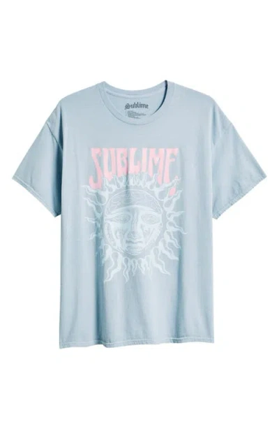 Merch Traffic Sublime Classic Logo Cotton Graphic T-shirt In Blue