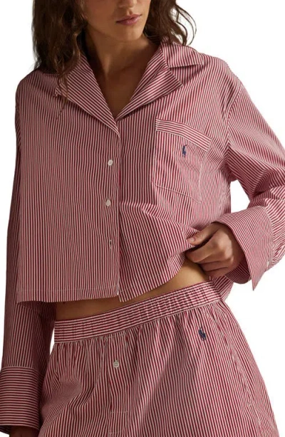 Polo Ralph Lauren Bailey Striped Pajama Set In Red