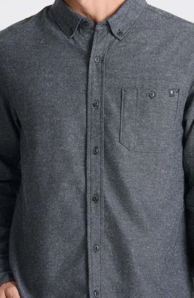 Roark Scholar Organic Cotton Chambray Button-down Shirt In Black