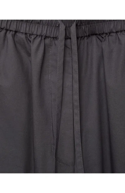 Mango Cotton Crop Pants In Gray