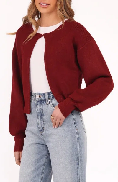 Petal And Pup Petal & Pup Ripley One-button Cardigan In Red