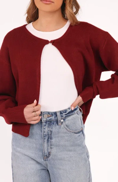 Petal And Pup Petal & Pup Ripley One-button Cardigan In Red