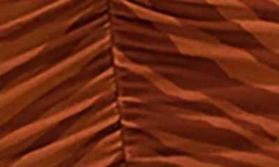 Vix Paula Hermanny Sundown Suzane Ruched Strapless Mesh Cover-up Dress In Brown