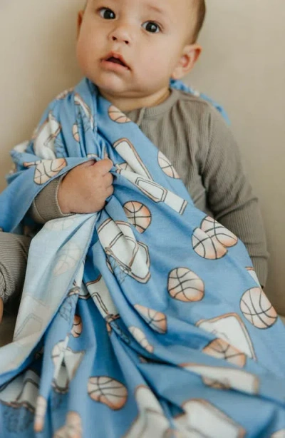 Copper Pearl Boone Swaddle Blanket In Blue