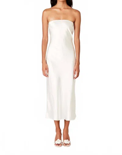 Nia Carolyn Midi Dress In White In White