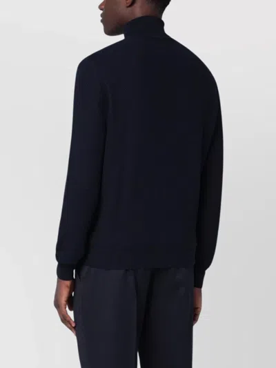 Tagliatore Wool Turtleneck Sweater Long Sleeves In Black