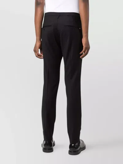 Dondup Trousers With Belt Loops And Pockets In Black