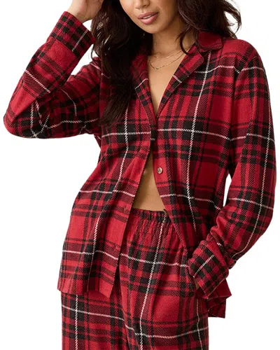 Faherty Legend Sweater Camp Shirt In Red