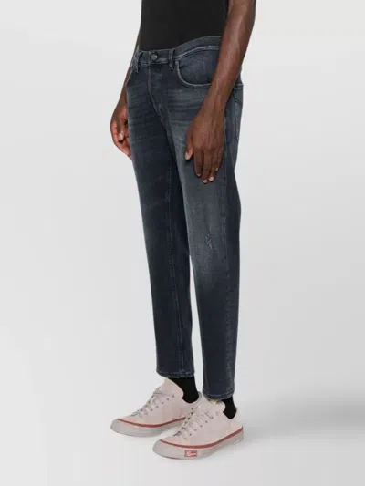 Dondup Brighton Straight Cut Denim Trousers In Blue