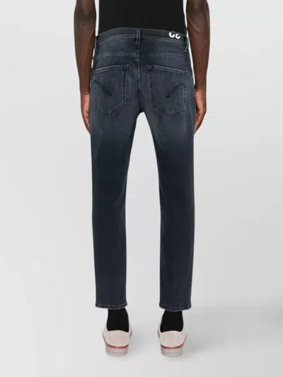 Dondup Brighton Straight Cut Denim Trousers In Blue
