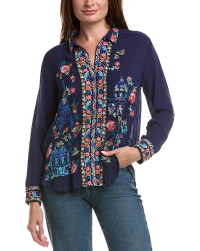 Johnny Was Sydnee Shirt In Blue