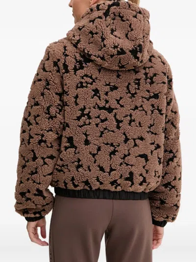 Ea7 Graphic Series Reversible Jacket In Brown