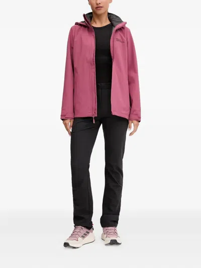 Jack Wolfskin Trailtime Hooded Zip-fastening Performance Jacket In Pink