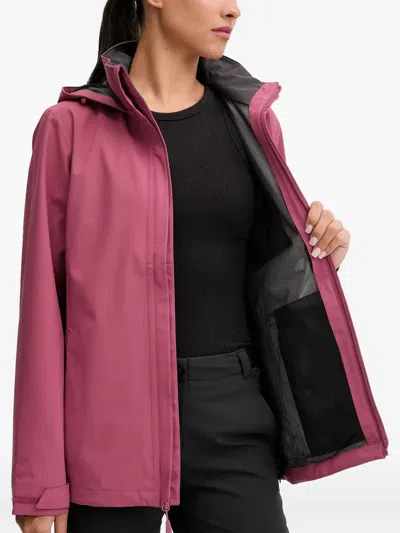 Jack Wolfskin Trailtime Hooded Zip-fastening Performance Jacket In Pink
