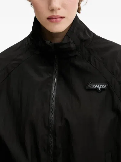Hugo Boss Logo-detail Zip-fastening Jacket In Black