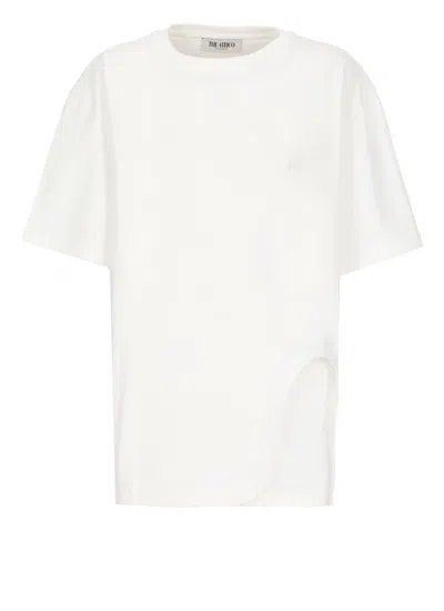 Attico T-shirt With Logo In White