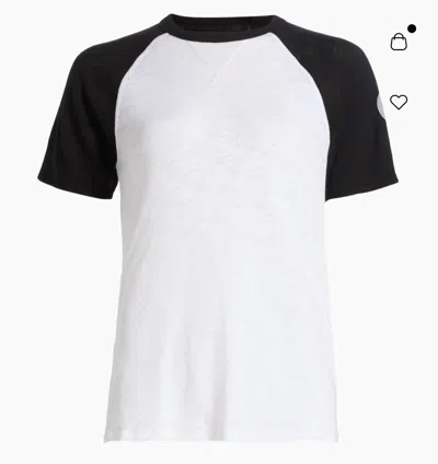 Atm Anthony Thomas Melillo Women Schoolboy Baseball Tee In White/ Black In Multi