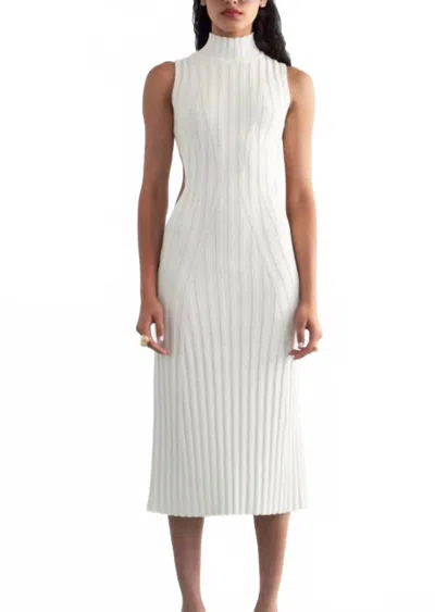Cult Gaia Leola Knit Dress In Off White In White