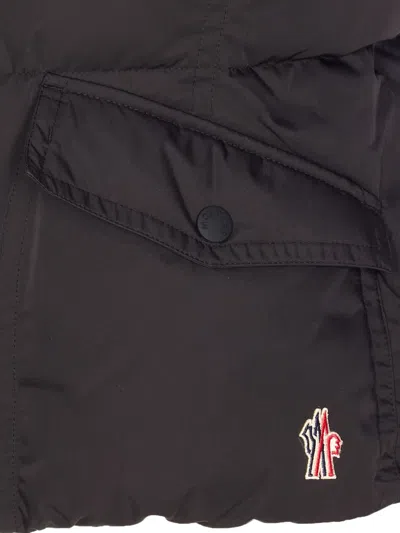 Moncler Padded High Collar Vest With Flap Pockets In Black