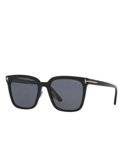 Tom Ford Smoke Square Unisex Sunglasses Ft1132-k 01a 56 In Black