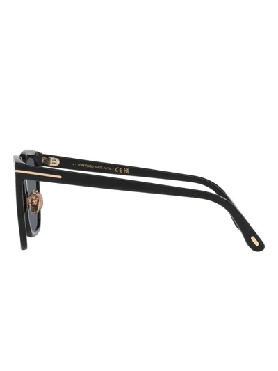 Tom Ford Smoke Square Unisex Sunglasses Ft1132-k 01a 56 In Black