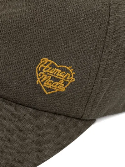 Human Made Embroidered Logo Cap In Brown