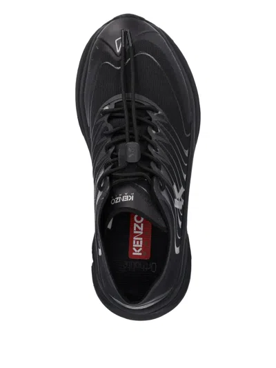 Kenzo Logo Lace-up Sneakers In Black