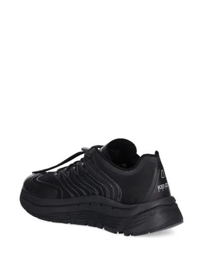 Kenzo Logo Lace-up Sneakers In Black