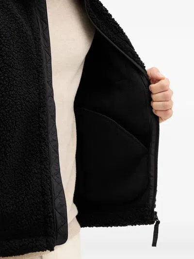 Alpha Industries Fleece Zipped Jacket In Black