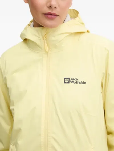 Jack Wolfskin Moonrise 3in1 Hooded Zip-up Performance Jacket In Gold